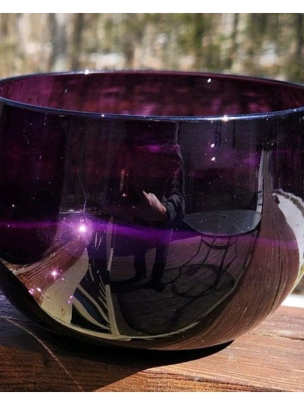 Antique Regency Amethyst Art Glass Purple Finger Bowl Rinser Polished Pontil - Picture 2 of 14